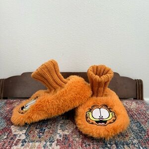 Orange Garfield Kids Slipper Socks